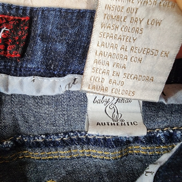 Vintage Y2K Baby Phat Jeans Baby Bootcut Mid Rise Medium Wash Fade Size 13 - Picture 4 of 15